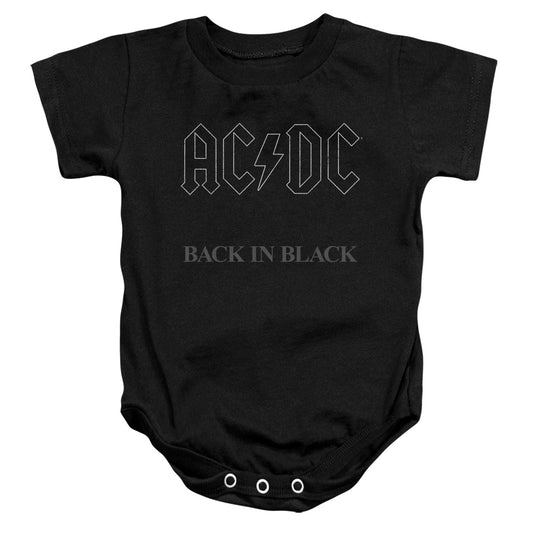 AC\DC : BACK IN BLACK INFANT SNAPSUIT Black LG (18 Mo)
