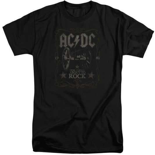 AC\DC : ROCK LABEL ADULT TALL FIT SHORT SLEEVE Black 2X