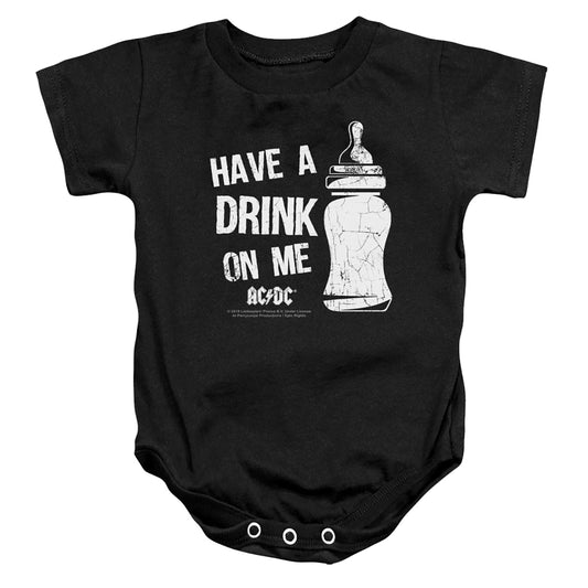 AC\DC : DRINK ON ME INFANT SNAPSUIT Black LG (18 Mo)