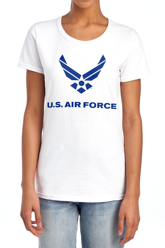 AIR FORCE : DISTRESSED LOGO S\S WOMENS TEE White MD