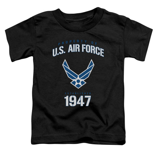AIR FORCE : PROPERTY OF S\S TODDLER TEE Black LG (4T)