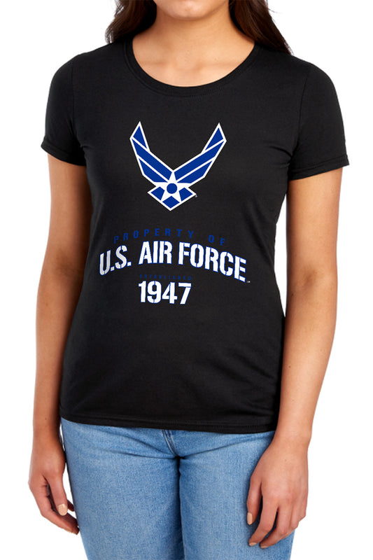 AIR FORCE : PROPERTY OF S\S WOMENS TEE Black 2X