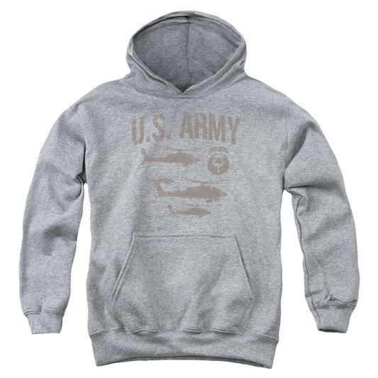 ARMY : AIRBORNE YOUTH PULL OVER HOODIE ATHLETIC HEATHER LG