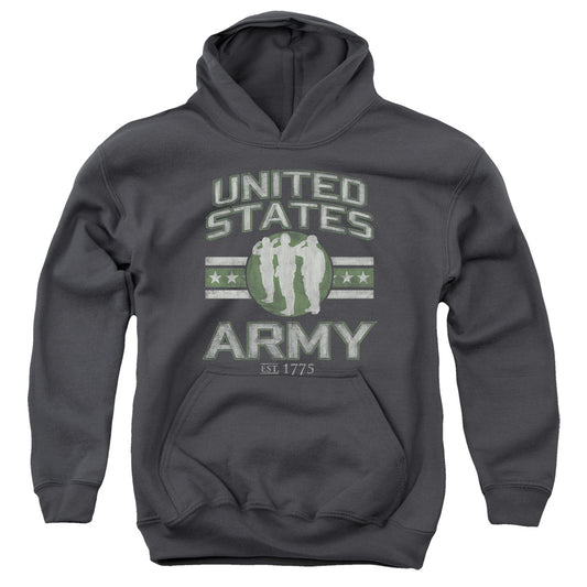 ARMY : UNITED STATES ARMY YOUTH PULL OVER HOODIE CHARCOAL MD