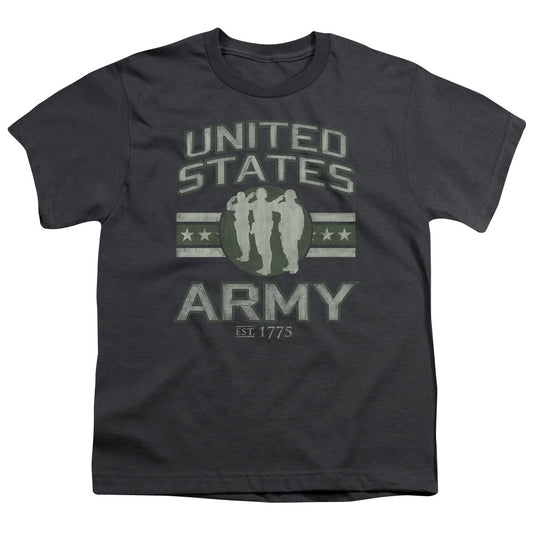 ARMY : UNITED STATES ARMY S\S YOUTH 18\1 Charcoal LG