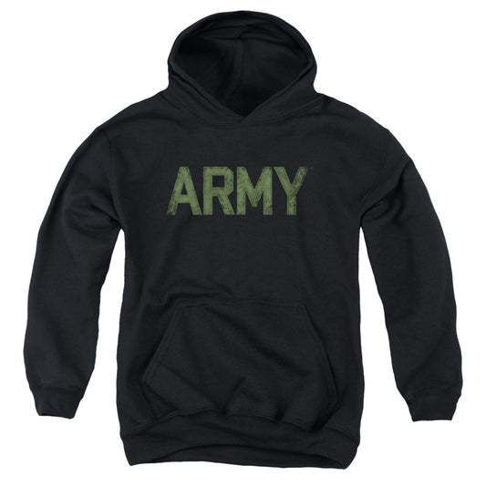 ARMY : TYPE YOUTH PULL OVER HOODIE BLACK MD