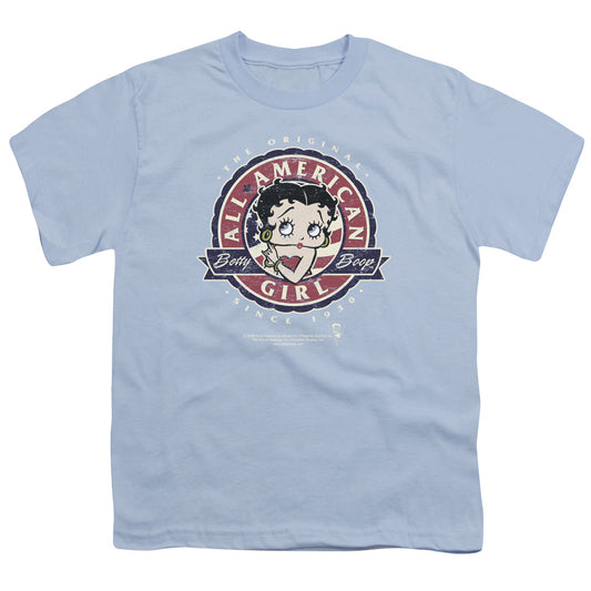 BETTY BOOP : ALL AMERICAN GIRL S\S YOUTH 18\1 LIGHT BLUE LG
