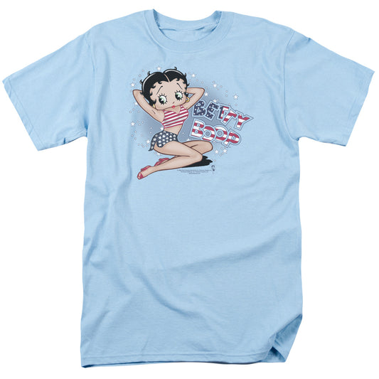 BETTY BOOP : ALL AMERICAN GIRL S\S ADULT 18\1 LIGHT BLUE 2X