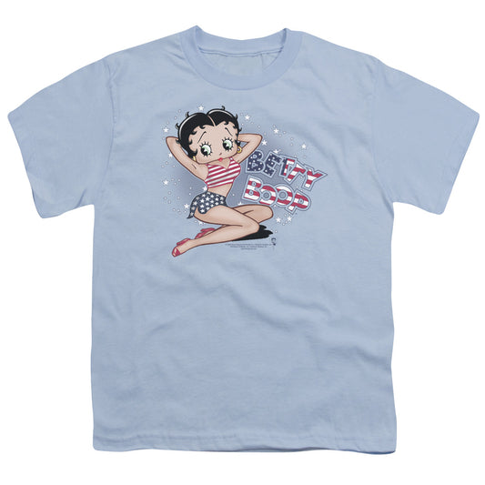 BETTY BOOP : ALL AMERICAN GIRL S\S YOUTH 18\1 LIGHT BLUE LG