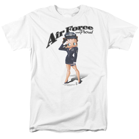 BETTY BOOP : AIR FORCE BOOP S\S ADULT 18\1 WHITE 2X