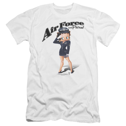 BETTY BOOP : AIR FORCE BOOP PREMIUM CANVAS ADULT SLIM FIT 30\1 WHITE MD