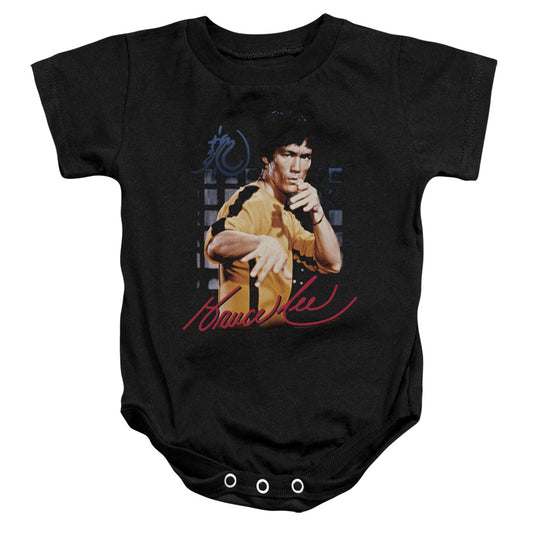 BRUCE LEE : YELLOW JUMPSUIT INFANT SNAPSUIT Black MD (12 Mo)