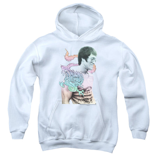 BRUCE LEE : A LITTLE BRUCE YOUTH PULL OVER HOODIE WHITE LG
