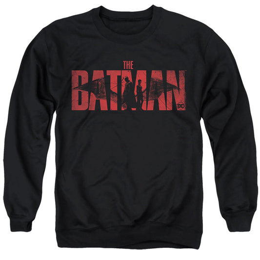 THE BATMAN : AND CATWOMAN ADULT CREW SWEAT Black 2X