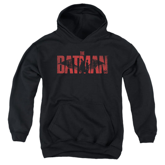 THE BATMAN : AND CATWOMAN YOUTH PULL OVER HOODIE Black LG
