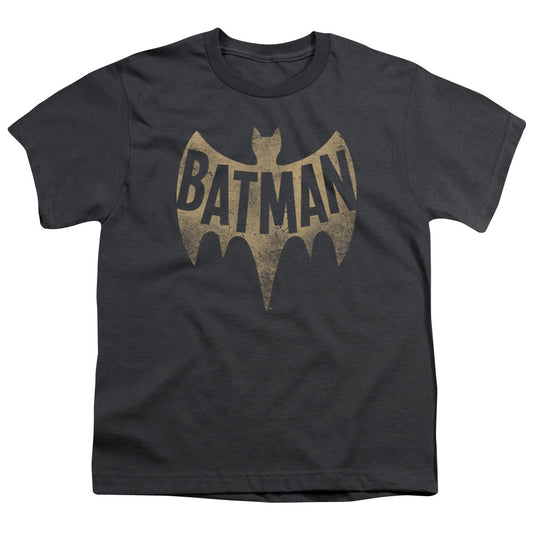 BATMAN CLASSIC TV : VINTAGE LOGO S\S YOUTH 18\1 Charcoal MD
