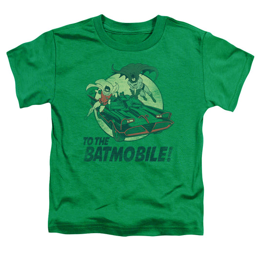BATMAN CLASSIC TV : TO THE BATMOBILE S\S TODDLER TEE Kelly Green LG (4T)