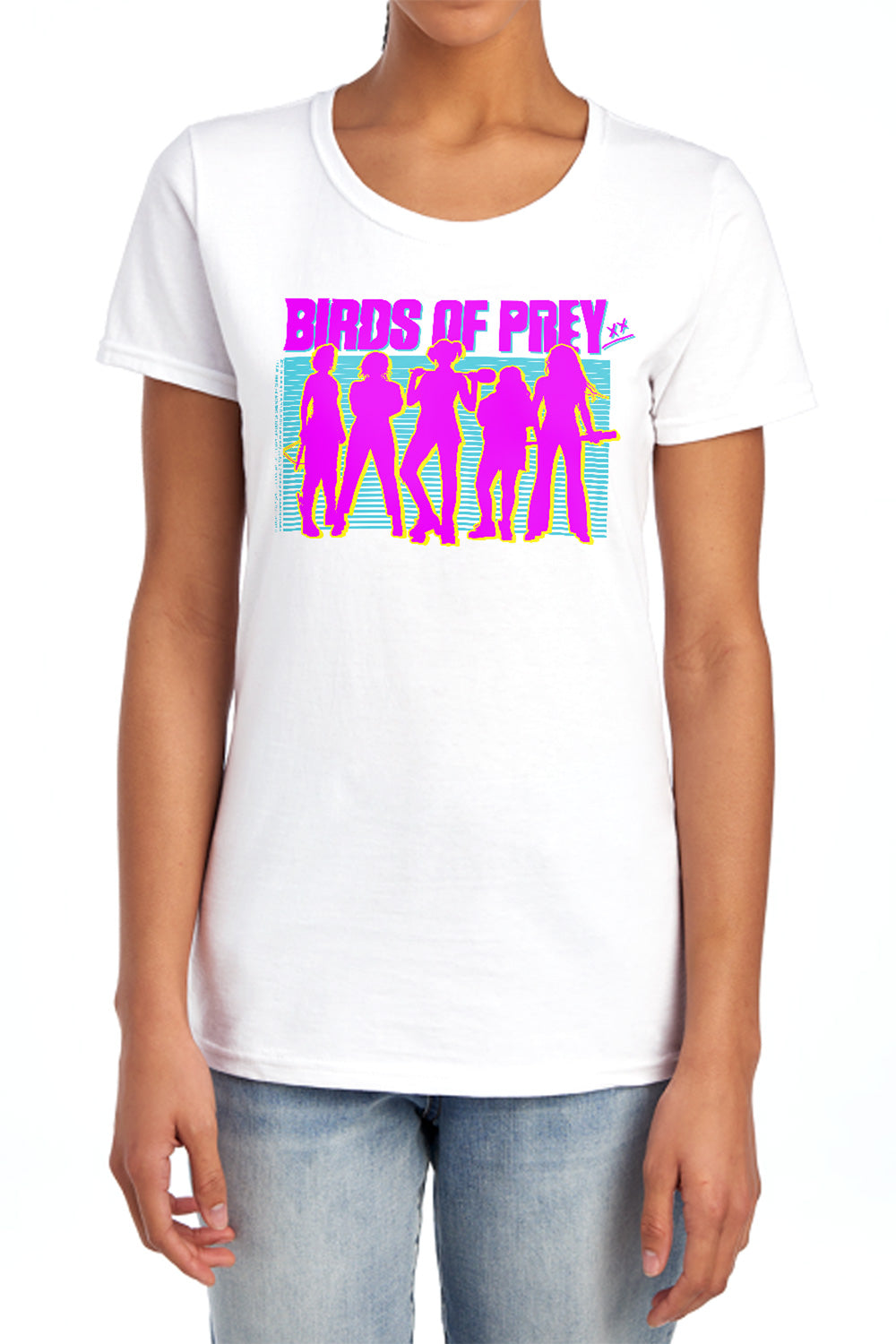 BIRDS OF PREY : SILHOUETTES WOMENS SHORT SLEEVE White 2X