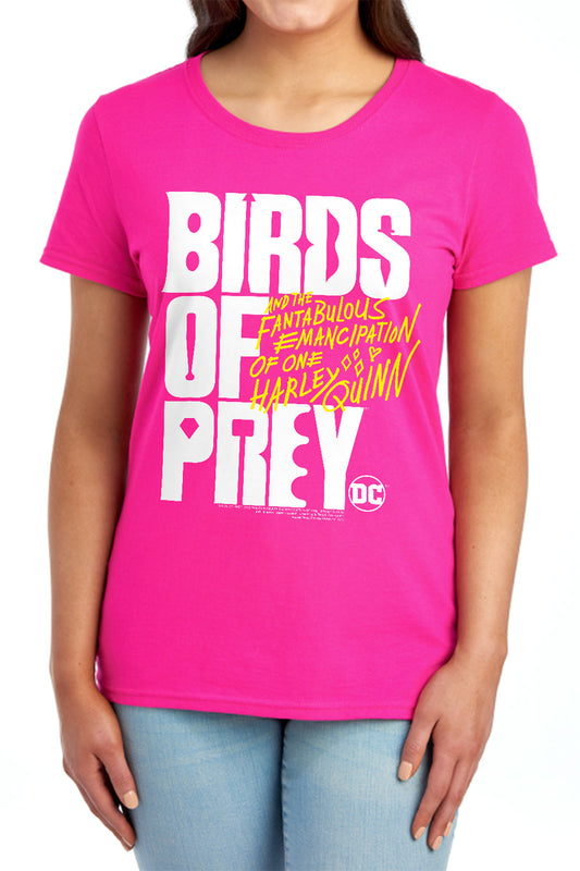 BIRDS OF PREY : BIRDS OF PREY LOGO WOMENS SHORT SLEEVE Hot Pink LG