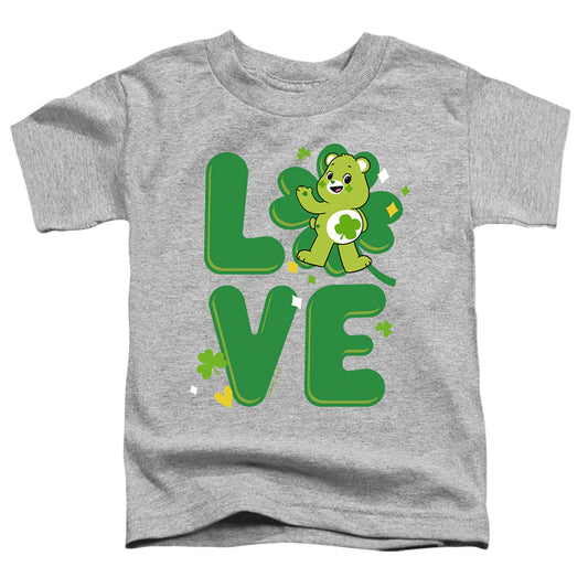 CARE BEARS : UNLOCK THE MAGIC : GOOD LUCK BEAR LOVE ST. PATRICK'S DAY S\S TODDLER TEE Athletic Heather LG (4T)