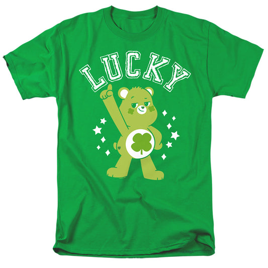 CARE BEARS : UNLOCK THE MAGIC : GOOD LUCK BEAR LUCKY COLLEGIATE ST. PATRICK'S DAY S\S ADULT 18\1 Kelly Green LG