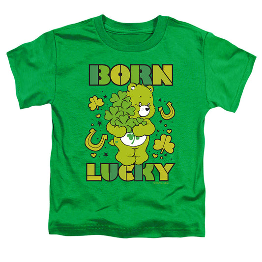 CARE BEARS : BORN LUCKY GOOD LUCK BEAR ST. PATRICK'S DAY S\S TODDLER TEE Kelly Green MD (3T)