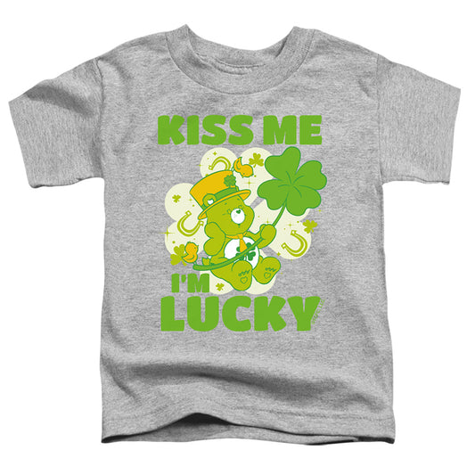 CARE BEARS : KISS ME I'M LUCKY ST. PATRICK'S DAY GOOD LUCK BEAR S\S TODDLER TEE Athletic Heather LG (4T)