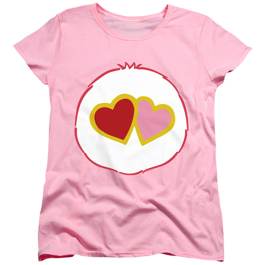 CARE BEARS : LOVE A LOT BELLY WOMENS SHORT SLEEVE Pink 2X