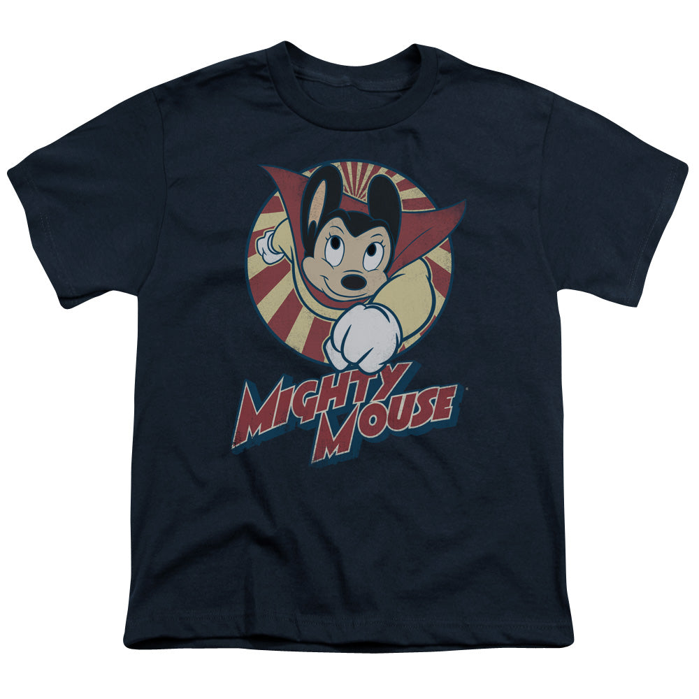 MIGHTY MOUSE : THE ONE THE ONLY S\S YOUTH 18\1 NAVY LG