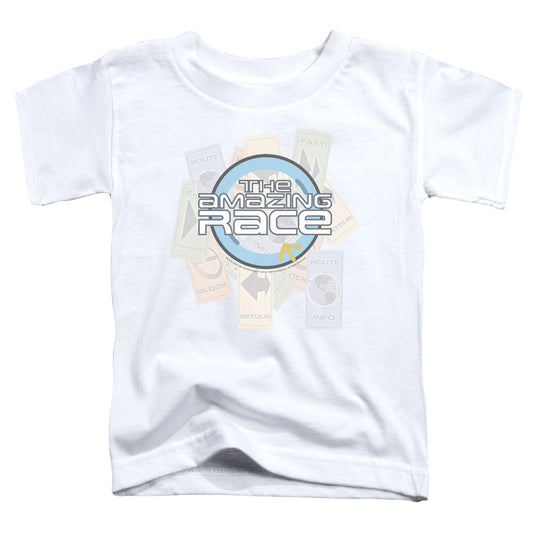 AMAZING RACE : THE RACE S\S TODDLER TEE White LG (4T)