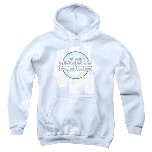 AMAZING RACE : THE RACE YOUTH PULL-OVER HOODIE WHITE LG