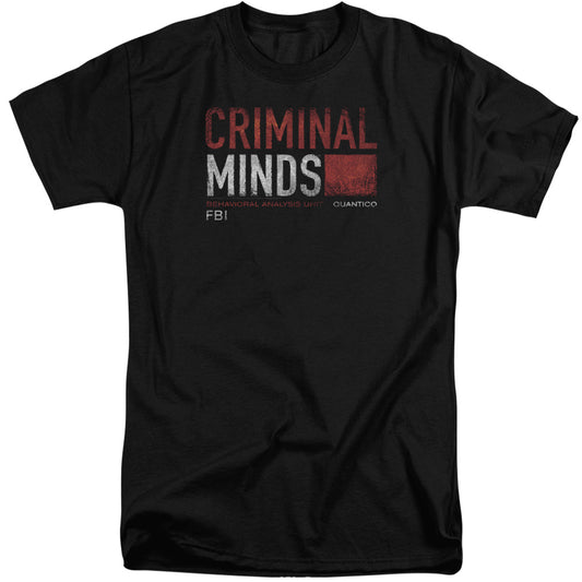 CRIMINAL MINDS : TITLE CARD S\S ADULT TALL BLACK 2X