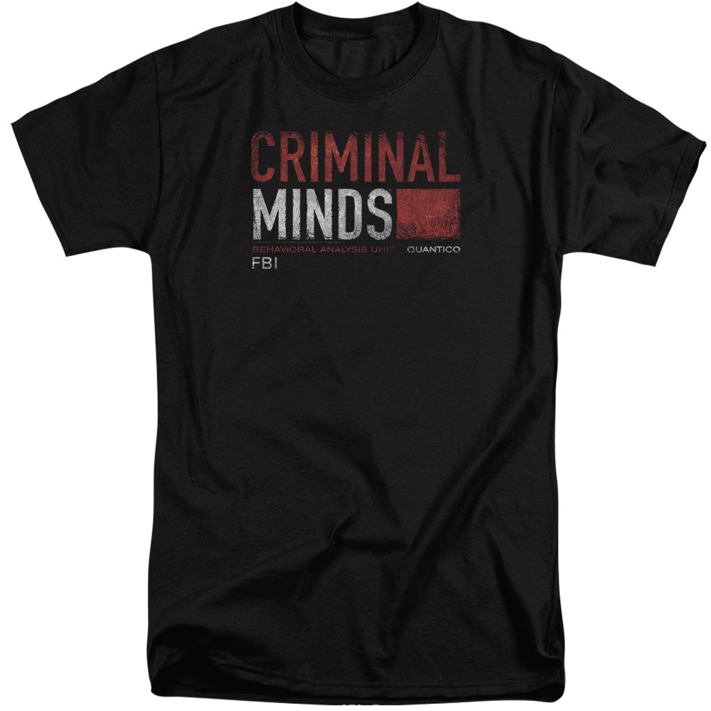 CRIMINAL MINDS : TITLE CARD S\S ADULT TALL BLACK XL