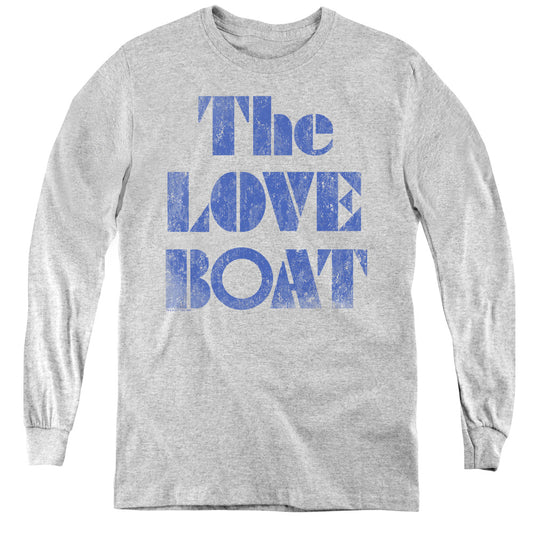 LOVE BOAT : DISTRESSED L\S YOUTH ATHLETIC HEATHER SM