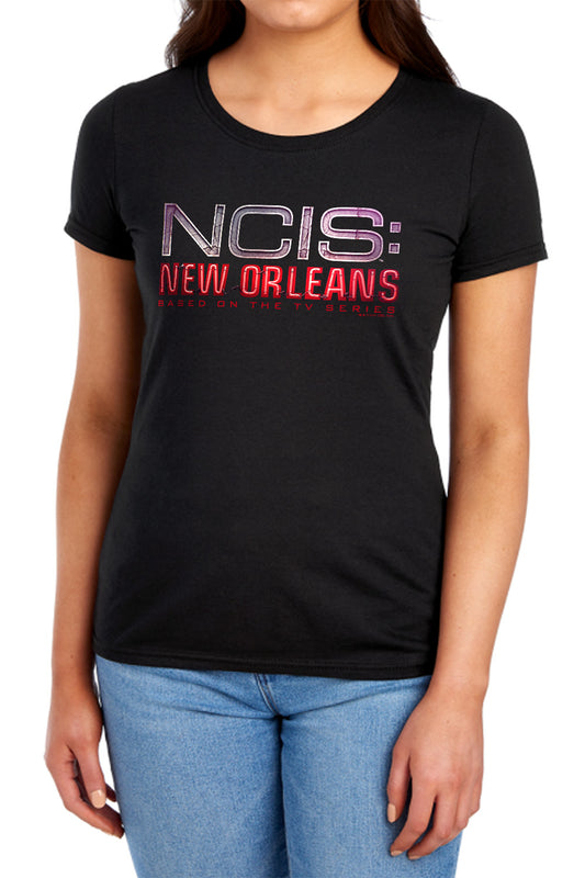 NCIS:NEW ORLEANS : NEON SIGN S\S WOMENS TEE Black 2X