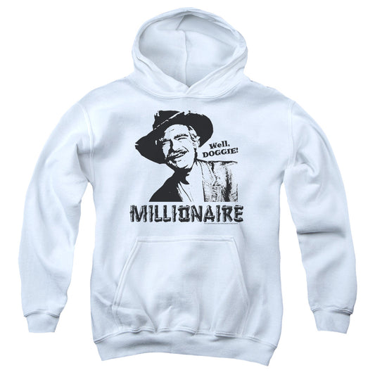 BEVERLY HILLBILLIES : MILLIONAIRE YOUTH PULL OVER HOODIE WHITE SM