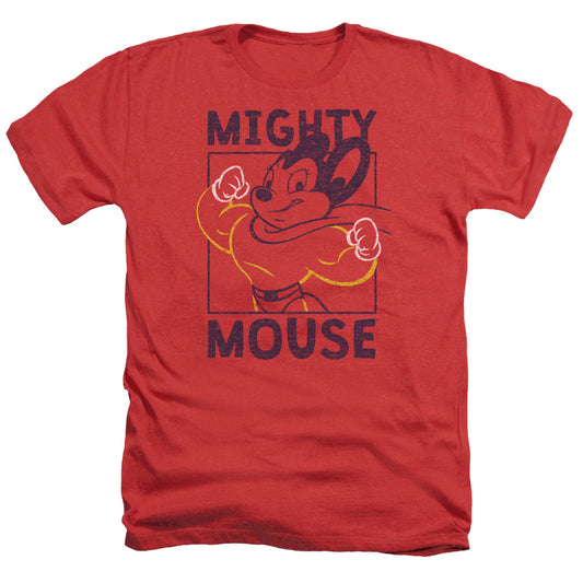 MIGHTY MOUSE : BREAK THE BOX ADULT HEATHER Red 2X