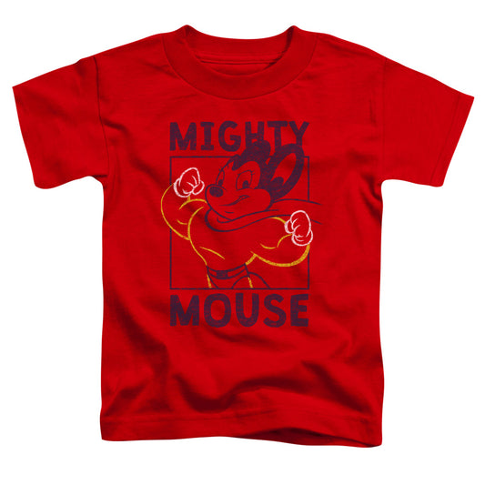 MIGHTY MOUSE : BREAK THE BOX S\S TODDLER TEE Red LG (4T)