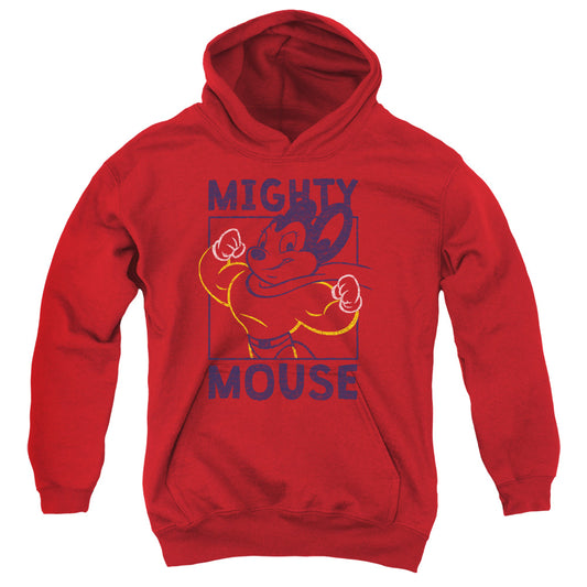 MIGHTY MOUSE : BREAK THE BOX YOUTH PULL OVER HOODIE Red XL