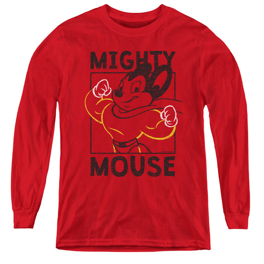 MIGHTY MOUSE : BREAK THE BOX L\S YOUTH RED SM