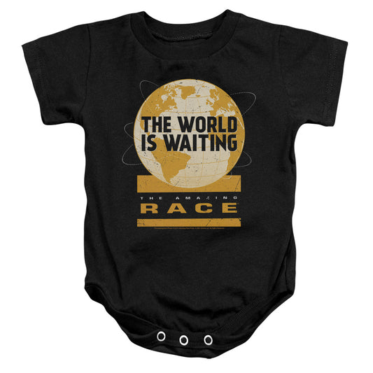 AMAZING RACE : WAITING WORLD INFANT SNAPSUIT Black MD (12 Mo)