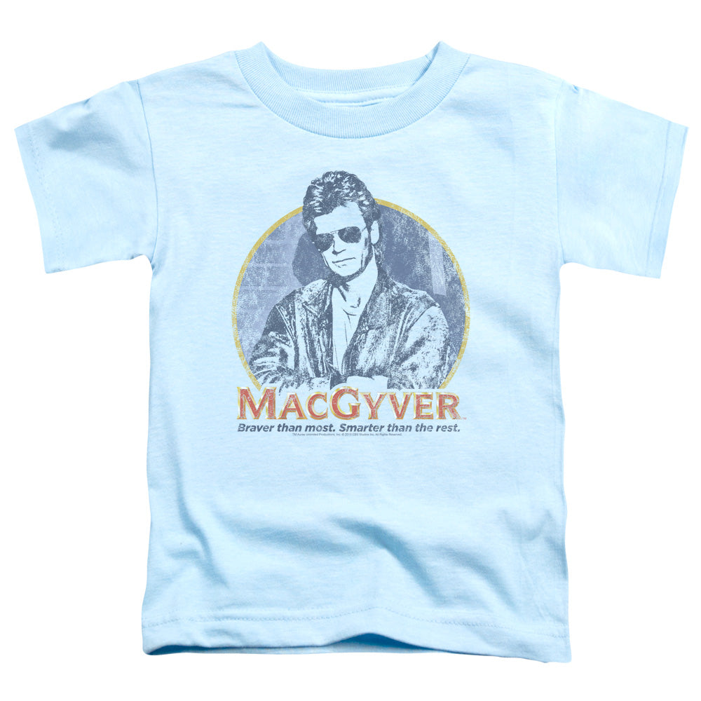 MACGYVER : TITLE S\S TODDLER TEE Light Blue LG (4T)