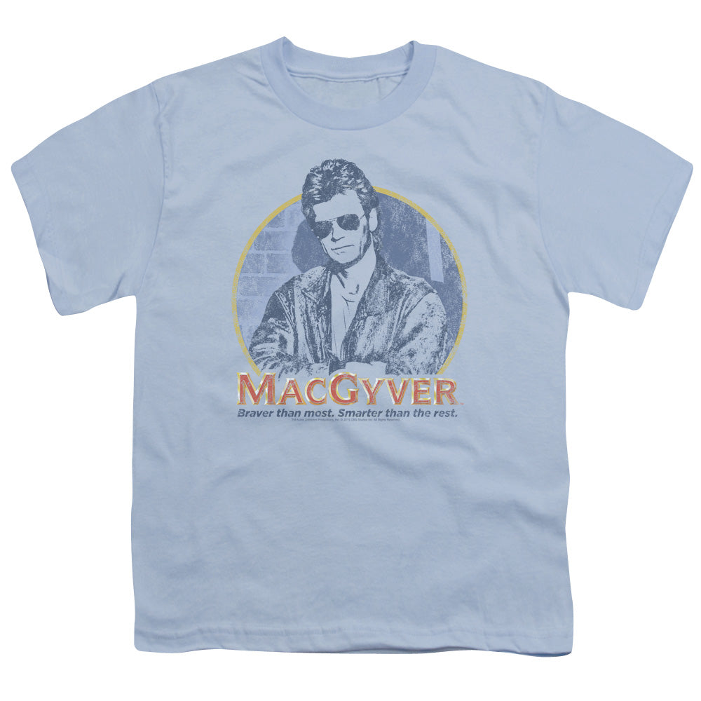 MACGYVER : TITLE S\S YOUTH 18\1 Light Blue LG