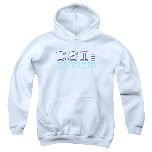 CSI : CYBER : LOGO YOUTH PULL OVER HOODIE White MD