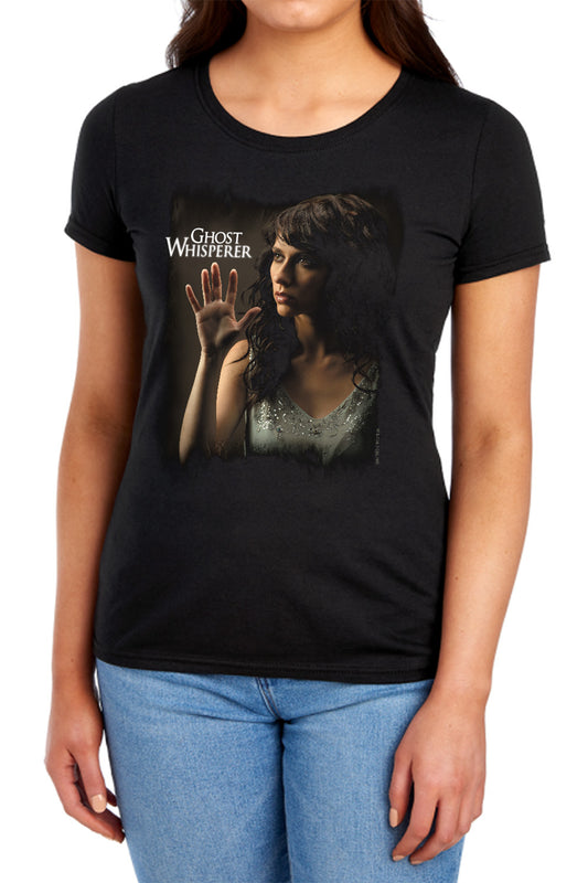 GHOST WHISPERER : ETHEREAL S\S WOMENS TEE BLACK MD