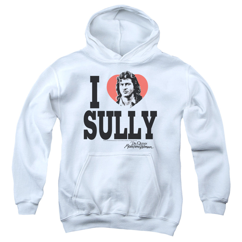 DR. QUINN : I HEART SULLY YOUTH PULL OVER HOODIE WHITE LG