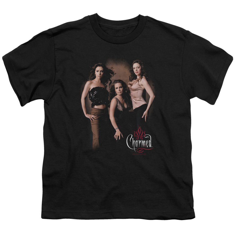 CHARMED : THREE HOT WITCHES S\S YOUTH 18\1 BLACK LG