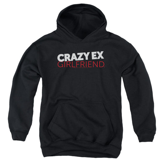 CRAZY EX GIRLFRIEND : CRAZY LOGO YOUTH PULL OVER HOODIE Black XL