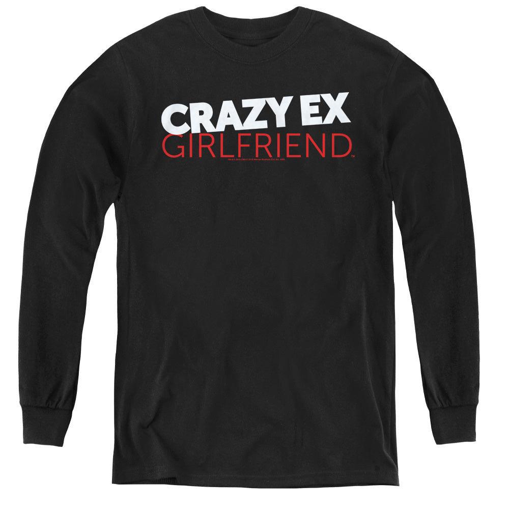 CRAZY EX GIRLFRIEND : CRAZY LOGO L\S YOUTH BLACK XL