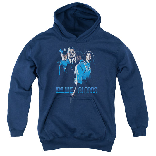 BLUE BLOODS : BLUE INVERTED YOUTH PULL OVER HOODIE Navy SM